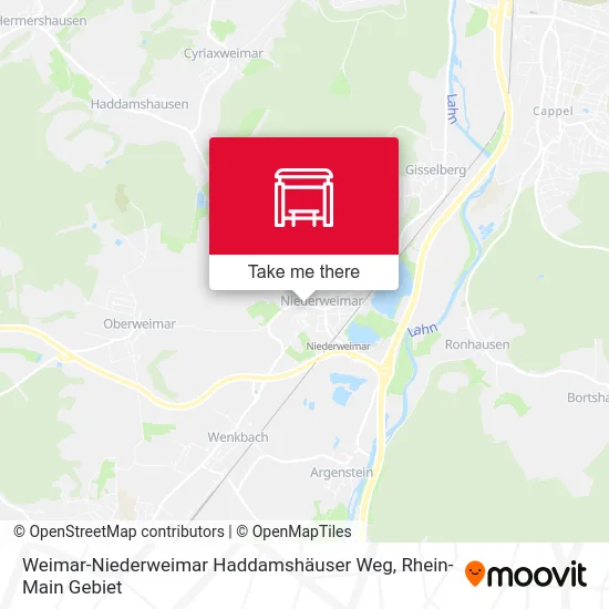 Карта Weimar-Niederweimar Haddamshäuser Weg