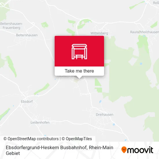 Карта Ebsdorfergrund-Heskem Busbahnhof