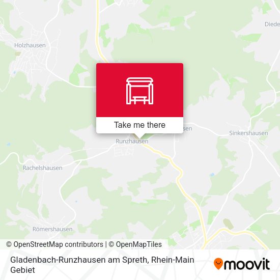 Карта Gladenbach-Runzhausen am Spreth