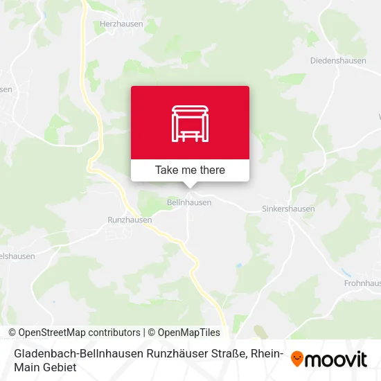 Карта Gladenbach-Bellnhausen Runzhäuser Straße