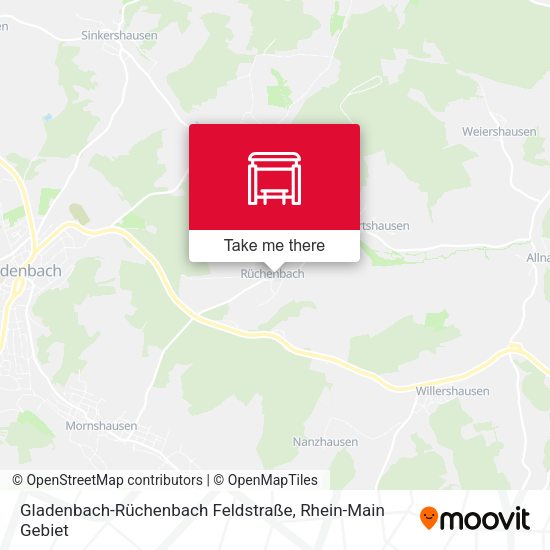 Gladenbach-Rüchenbach Feldstraße map