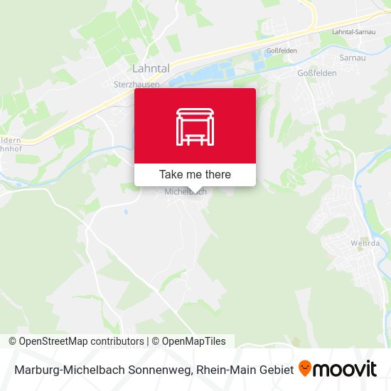 Marburg-Michelbach Sonnenweg map