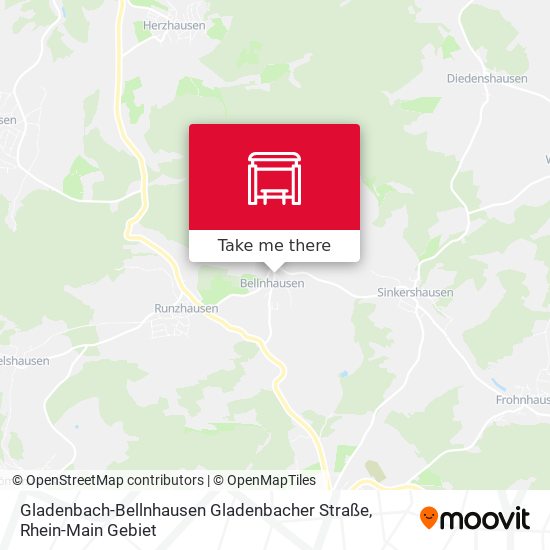 Gladenbach-Bellnhausen Gladenbacher Straße map