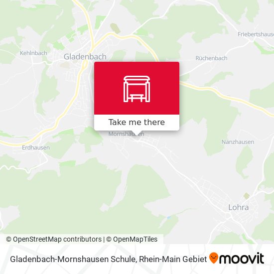 Карта Gladenbach-Mornshausen Schule