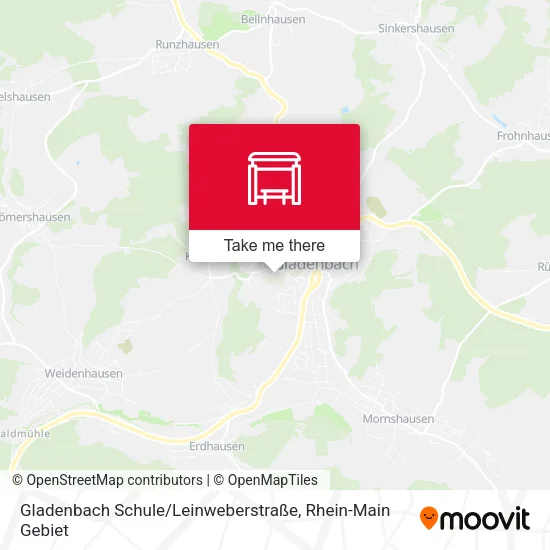 Карта Gladenbach Schule / Leinweberstraße