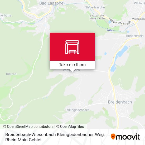 Breidenbach-Wiesenbach Kleingladenbacher Weg map