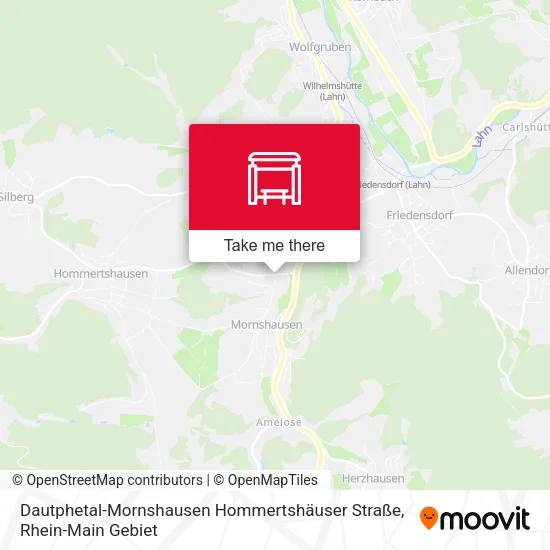 Карта Dautphetal-Mornshausen Hommertshäuser Straße