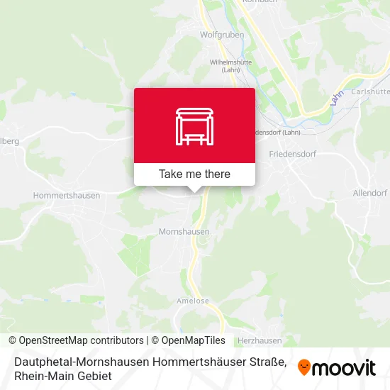 Карта Dautphetal-Mornshausen Hommertshäuser Straße