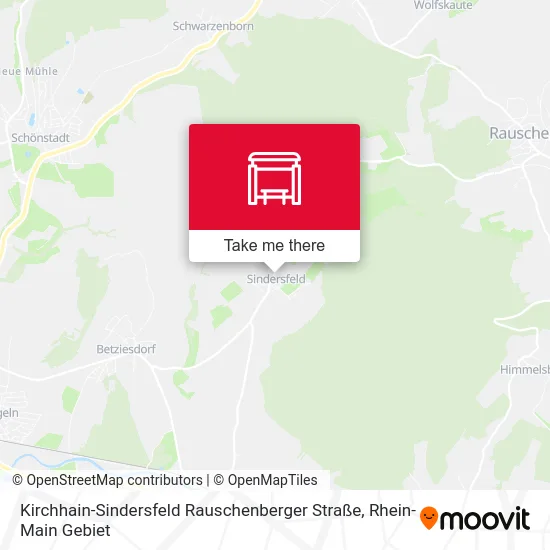 Карта Kirchhain-Sindersfeld Rauschenberger Straße