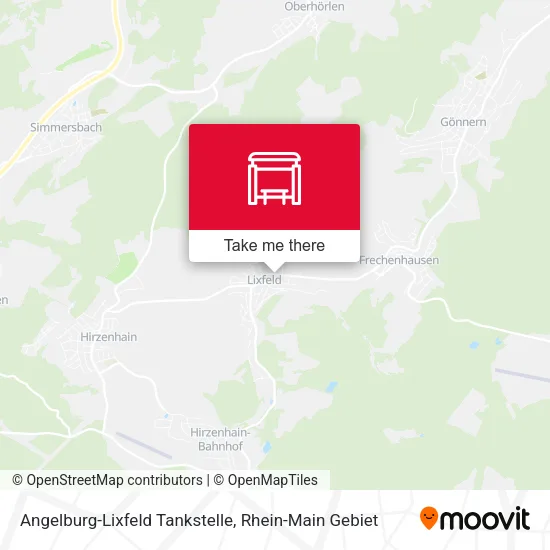 Карта Angelburg-Lixfeld Tankstelle