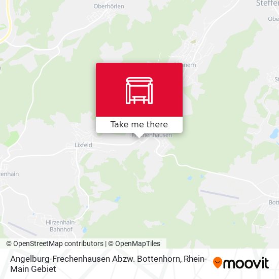Angelburg-Frechenhausen Abzw. Bottenhorn map