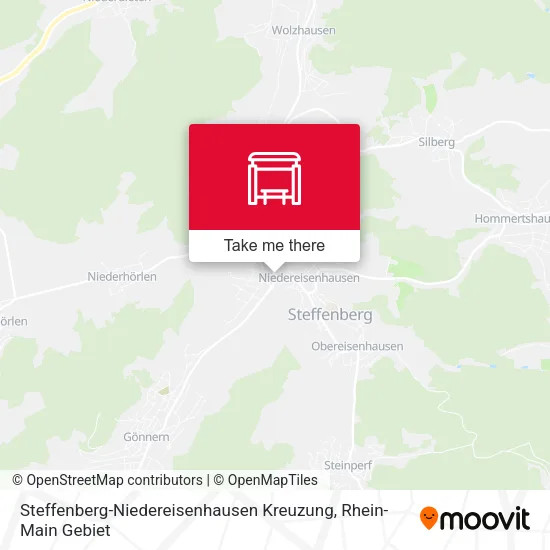 Карта Steffenberg-Niedereisenhausen Kreuzung