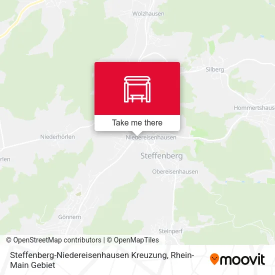 Карта Steffenberg-Niedereisenhausen Kreuzung