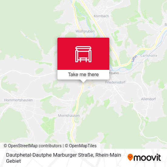 Dautphetal-Dautphe Marburger Straße map