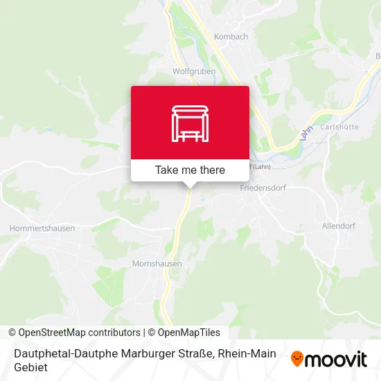 Карта Dautphetal-Dautphe Marburger Straße