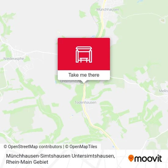 Карта Münchhausen-Simtshausen Untersimtshausen