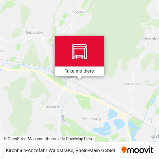 Карта Kirchhain-Anzefahr Waldstraße