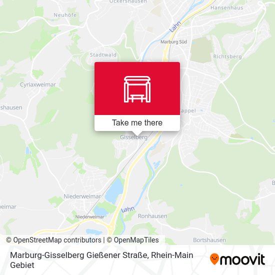 Marburg-Gisselberg Gießener Straße map