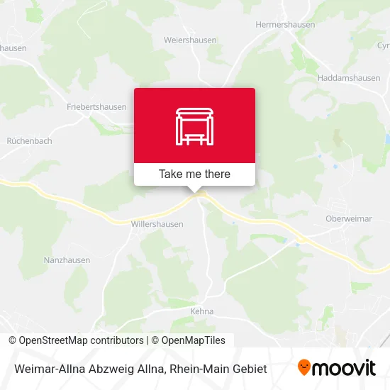 Weimar-Allna Abzweig Allna map