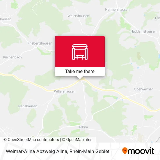 Weimar-Allna Abzweig Allna map