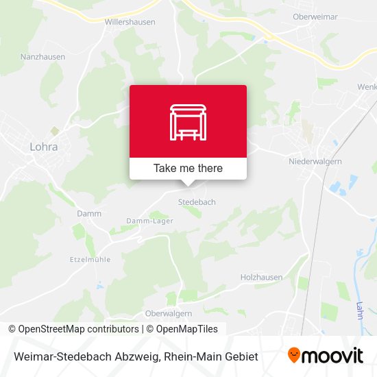 Карта Weimar-Stedebach Abzweig