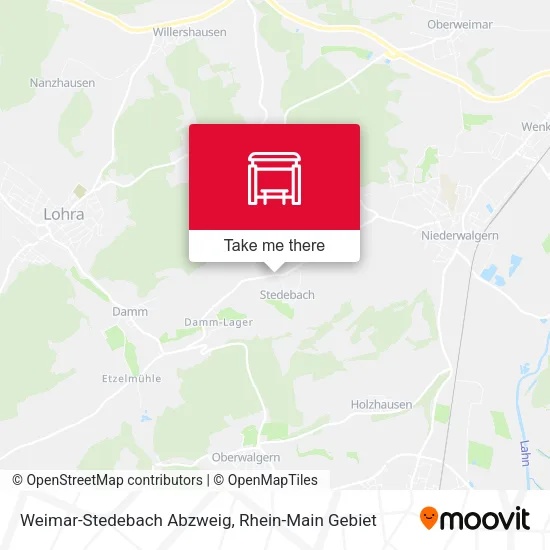 Карта Weimar-Stedebach Abzweig