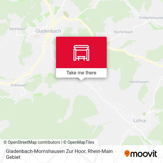 Gladenbach-Mornshausen Zur Hoor map