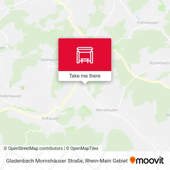 Карта Gladenbach Mornshäuser Straße
