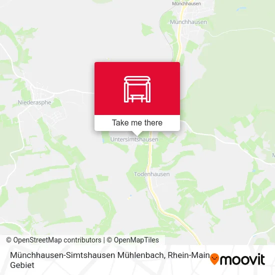 Карта Münchhausen-Simtshausen Mühlenbach