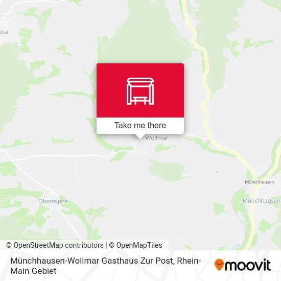 Карта Münchhausen-Wollmar Gasthaus Zur Post