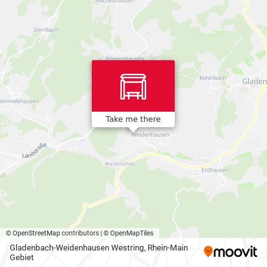 Gladenbach-Weidenhausen Westring map