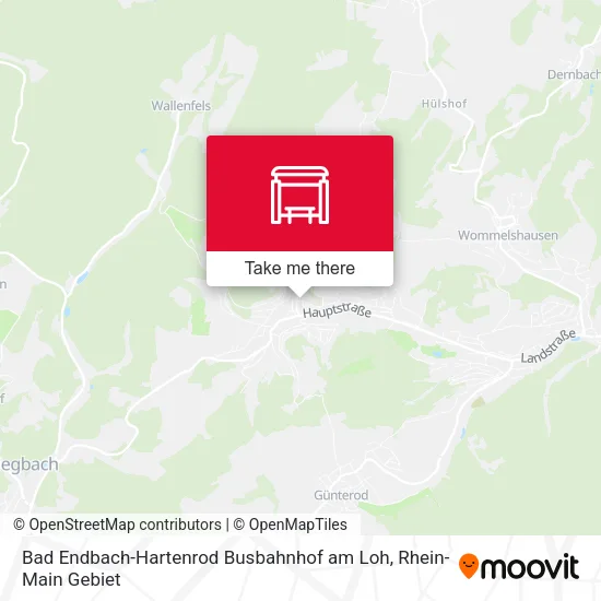 Карта Bad Endbach-Hartenrod Busbahnhof am Loh