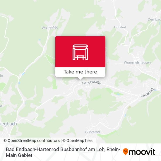 Карта Bad Endbach-Hartenrod Busbahnhof am Loh