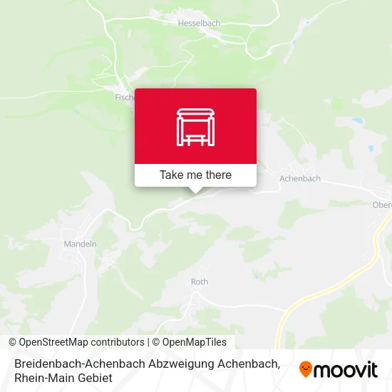 Карта Breidenbach-Achenbach Abzweigung Achenbach