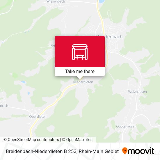 Breidenbach-Niederdieten B 253 map
