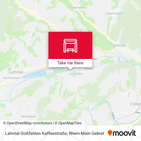 Карта Lahntal-Goßfelden Kaffeestraße
