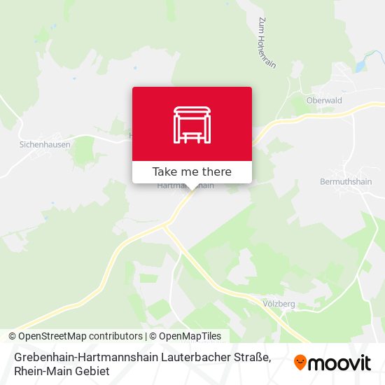 Grebenhain-Hartmannshain Lauterbacher Straße map
