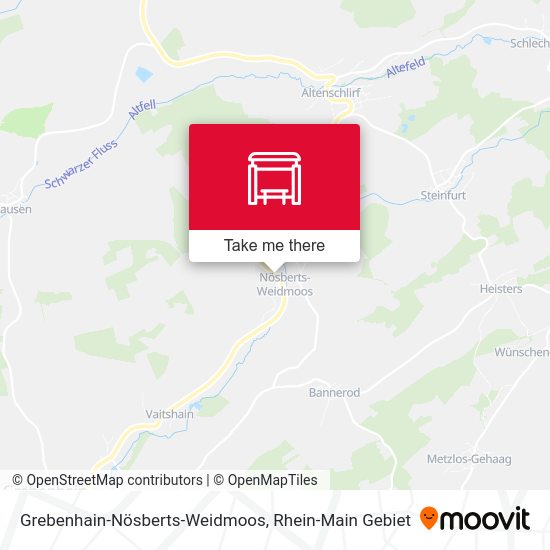Карта Grebenhain-Nösberts-Weidmoos