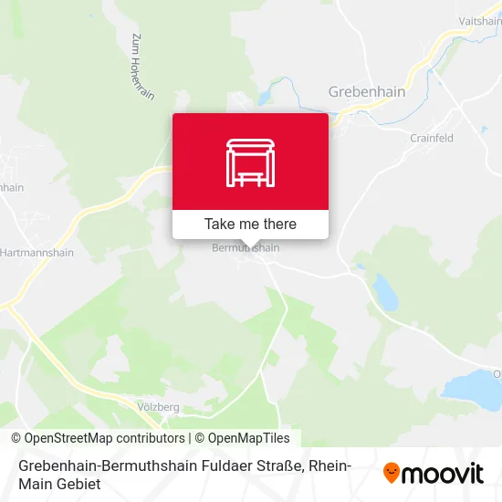 Карта Grebenhain-Bermuthshain Fuldaer Straße