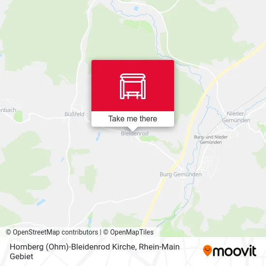 Карта Homberg (Ohm)-Bleidenrod Kirche