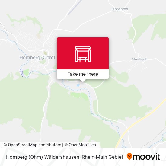 Homberg (Ohm) Wäldershausen map