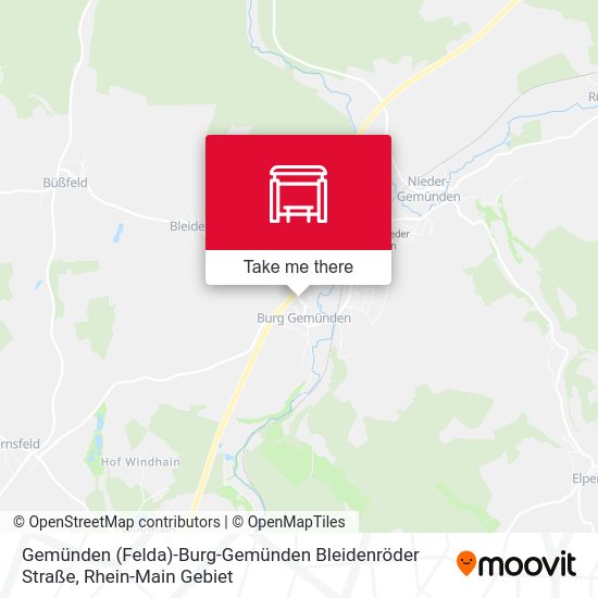 Gemünden (Felda)-Burg-Gemünden Bleidenröder Straße map