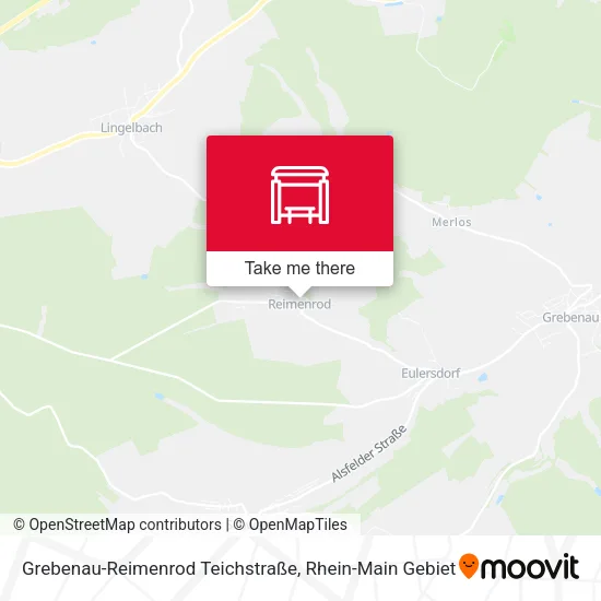 Карта Grebenau-Reimenrod Teichstraße