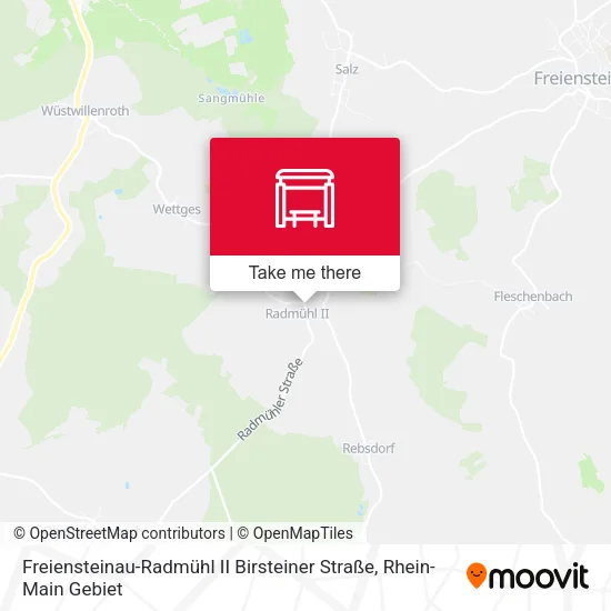 Карта Freiensteinau-Radmühl II Birsteiner Straße