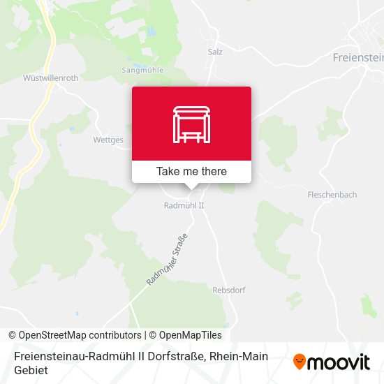 Freiensteinau-Radmühl II Dorfstraße map