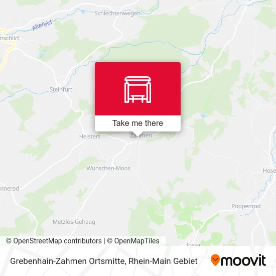 Карта Grebenhain-Zahmen Ortsmitte