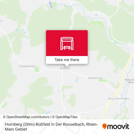 Карта Homberg (Ohm)-Büßfeld In Der Rosselbach