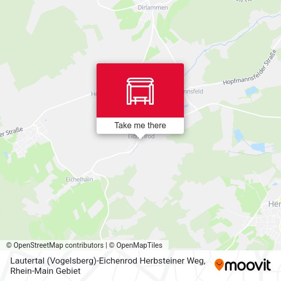 Lautertal (Vogelsberg)-Eichenrod Herbsteiner Weg map