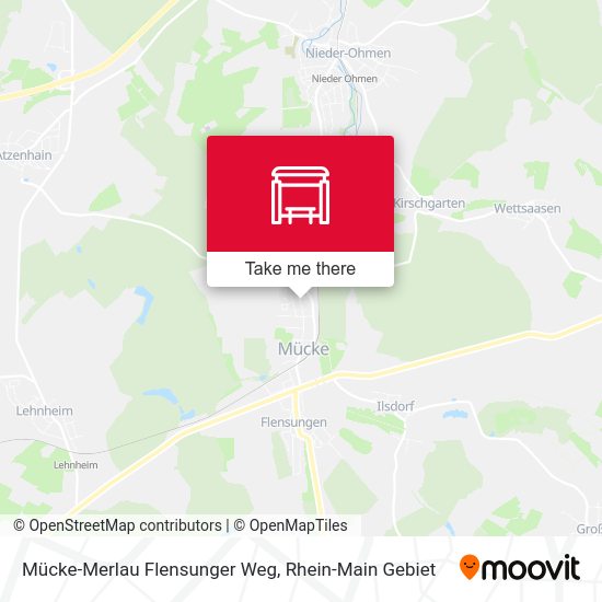 Mücke-Merlau Flensunger Weg map