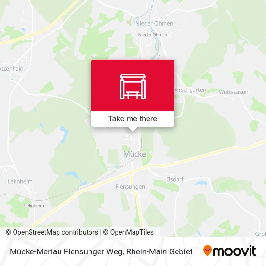Карта Mücke-Merlau Flensunger Weg